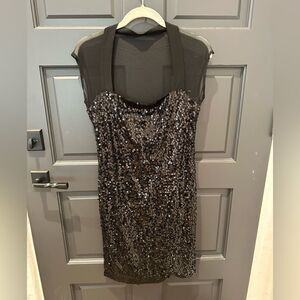 Sequin black dress
